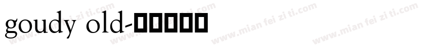 goudy old字体转换